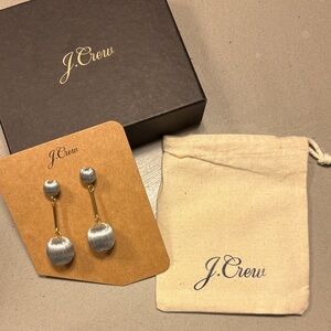 J. Crew Silver and Gold Drop Earrings